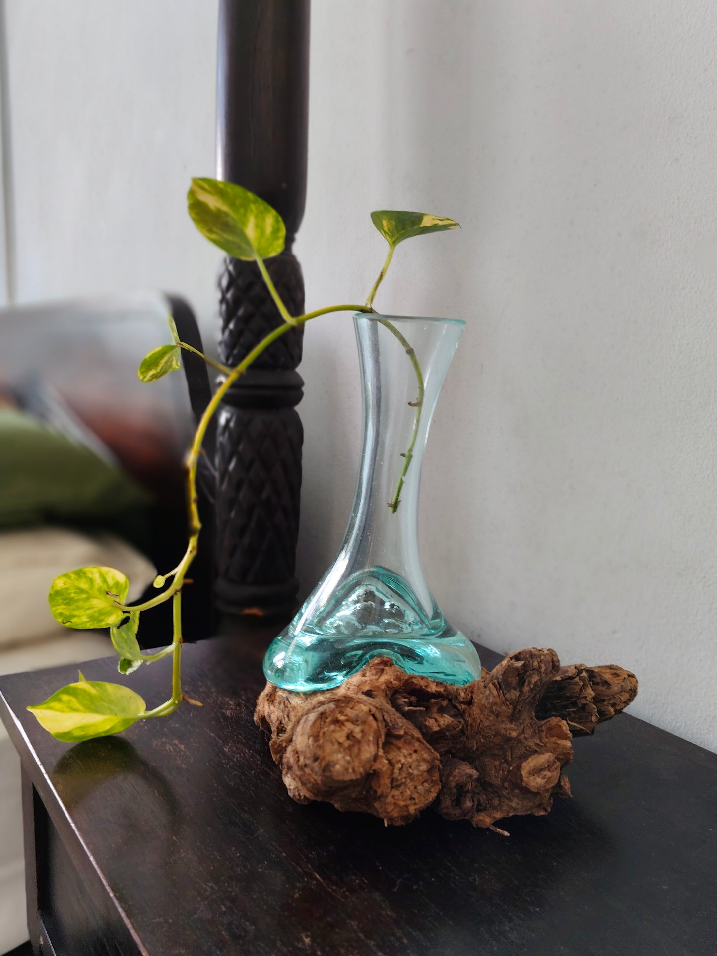 Rose Drift Vase - a Sculptural Accent from Bali Elegant Decoration from Exotic Bali, Tropical Home Decor