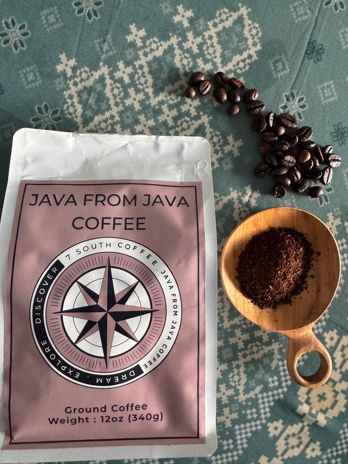 Java Volcano Coffee Ground, Rich and Bold Flavor, Ground Coffee for Brewing