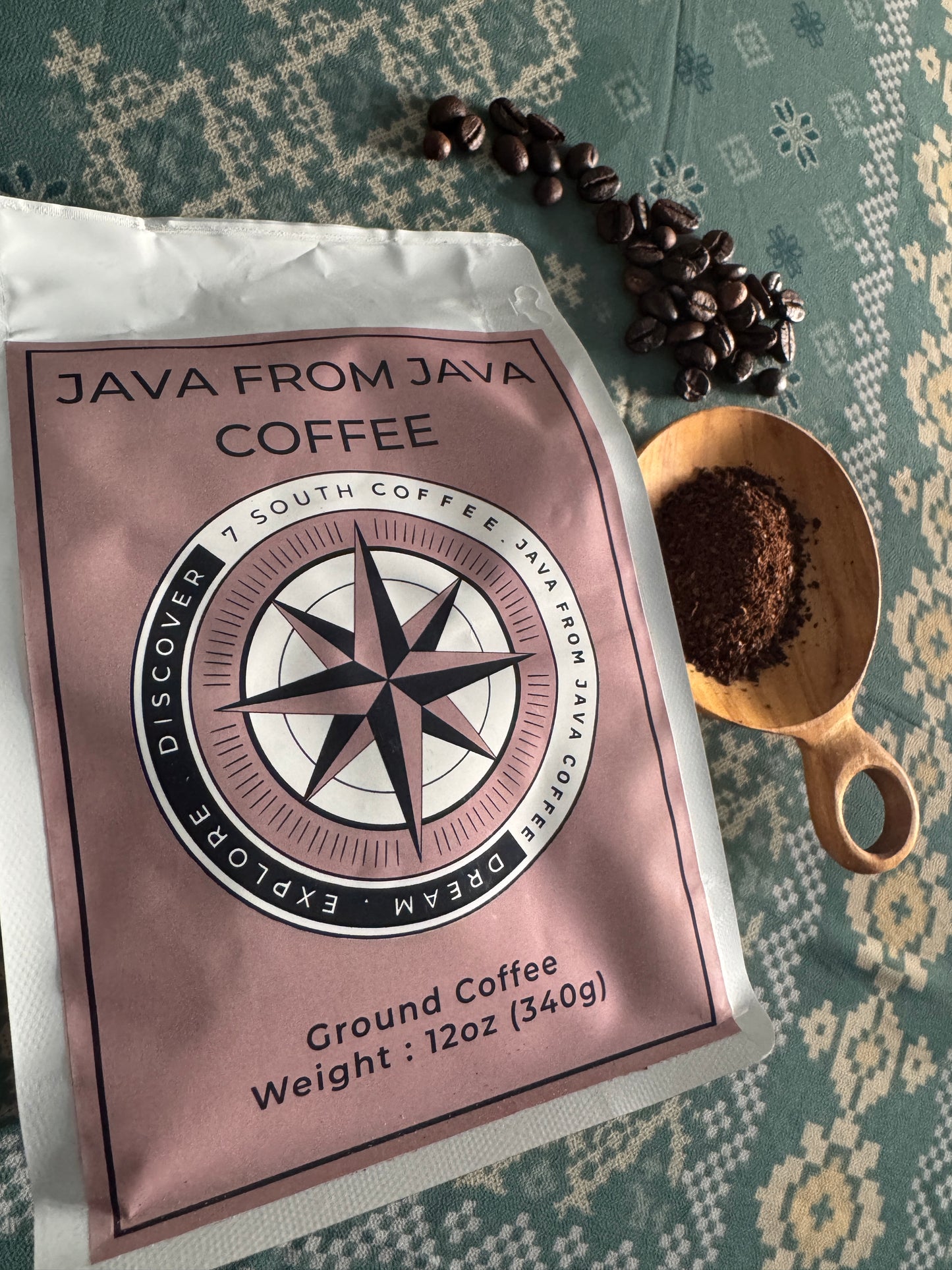 Java Volcano Coffee Ground, Rich and Bold Flavor, Ground Coffee for Brewing