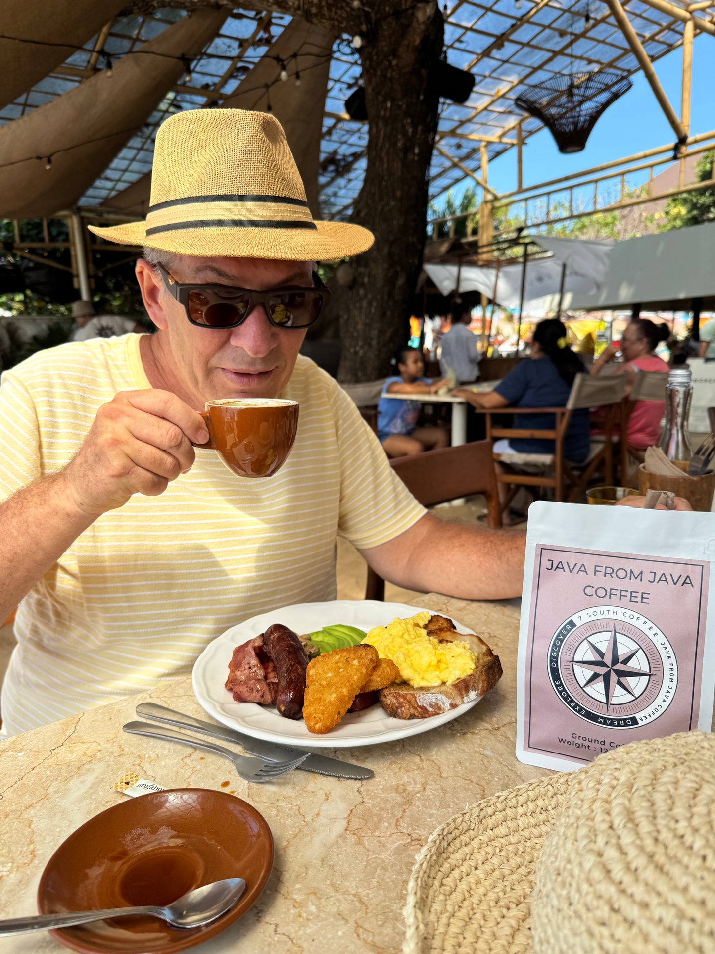 Java Volcano Coffee Ground, Rich and Bold Flavor, Ground Coffee for Brewing