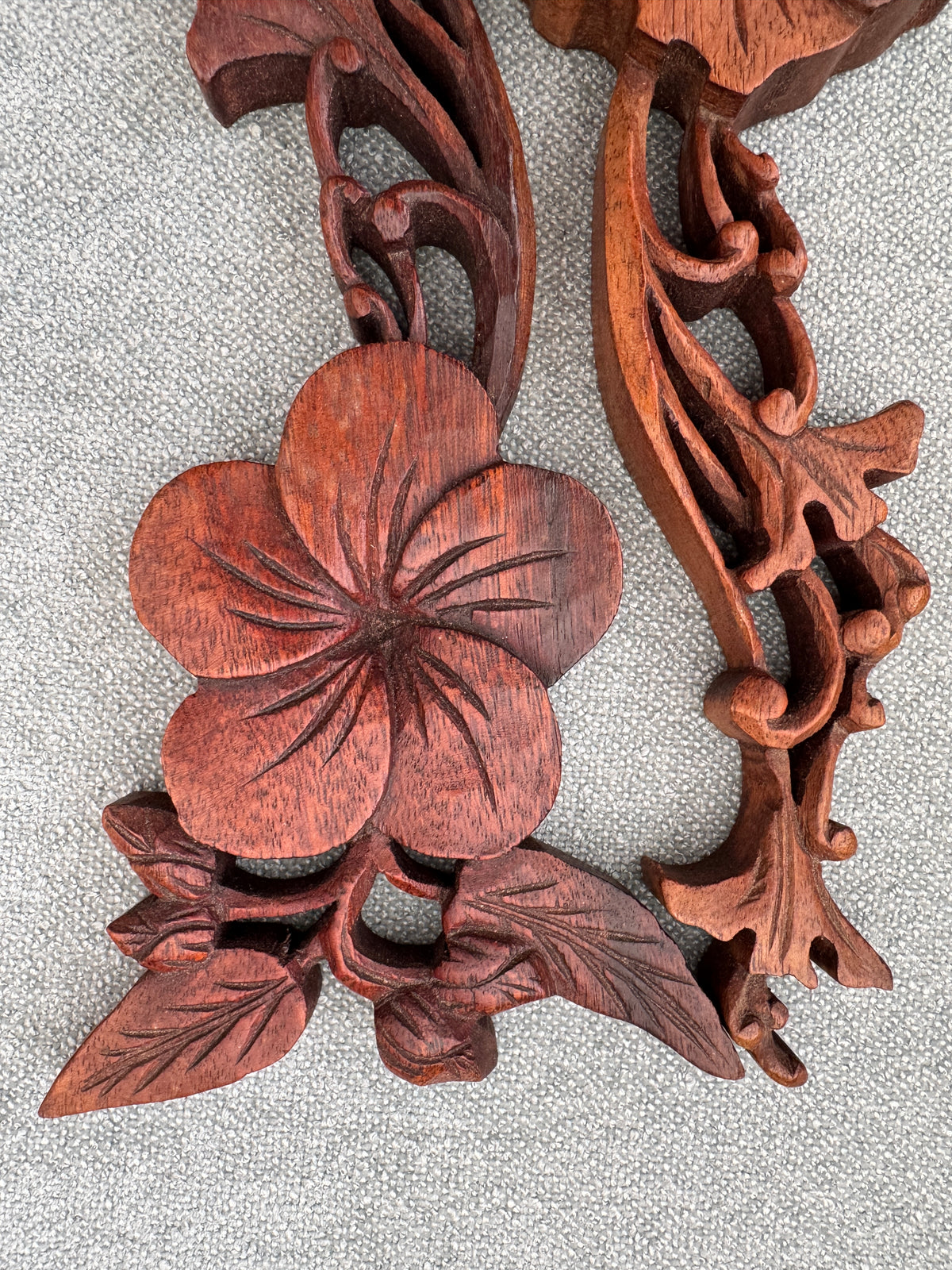 Enchanted Tropical Flower Hand-carved Wood from Bali