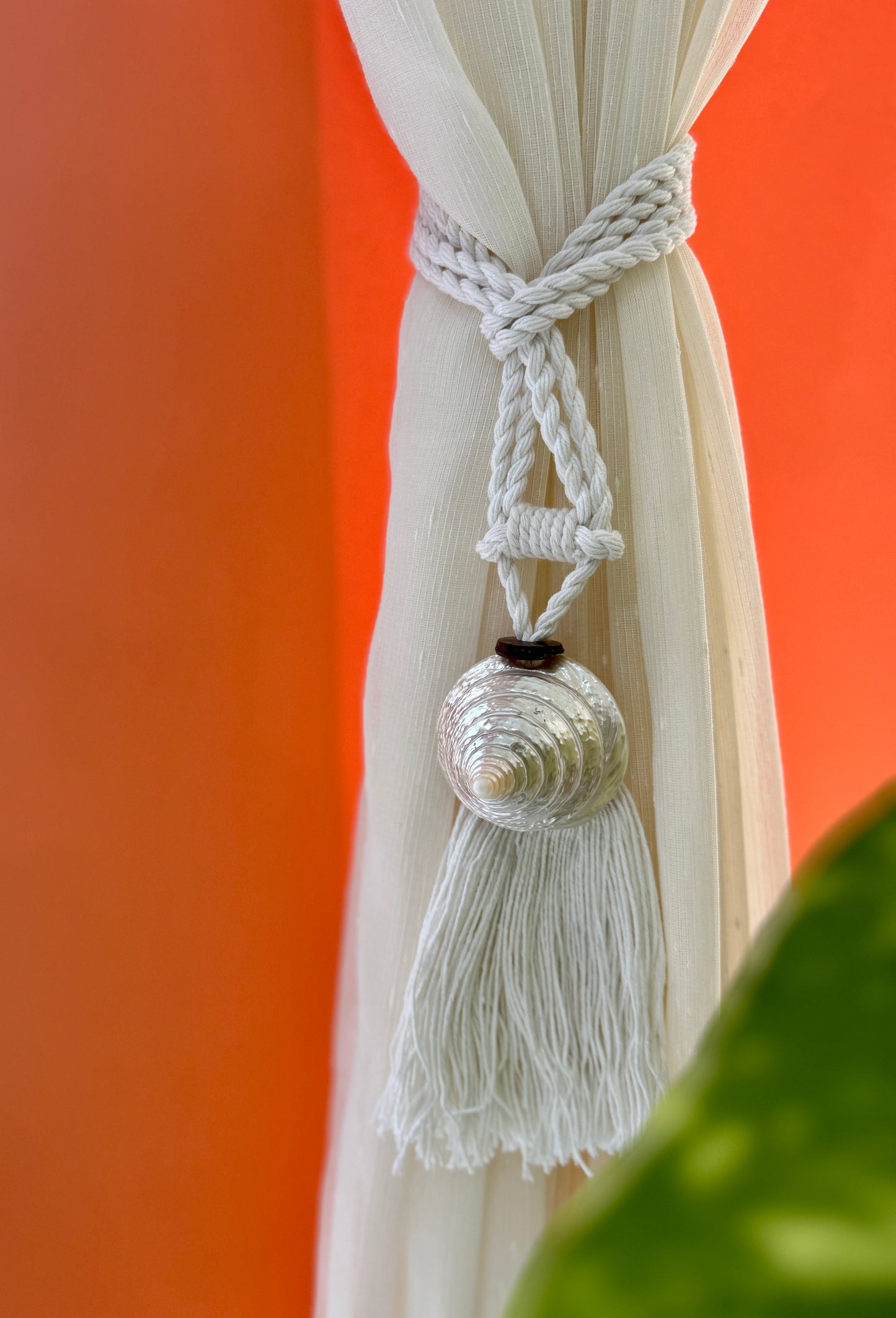 Bali Seashell Curtain Tie Backs (Set of 2)