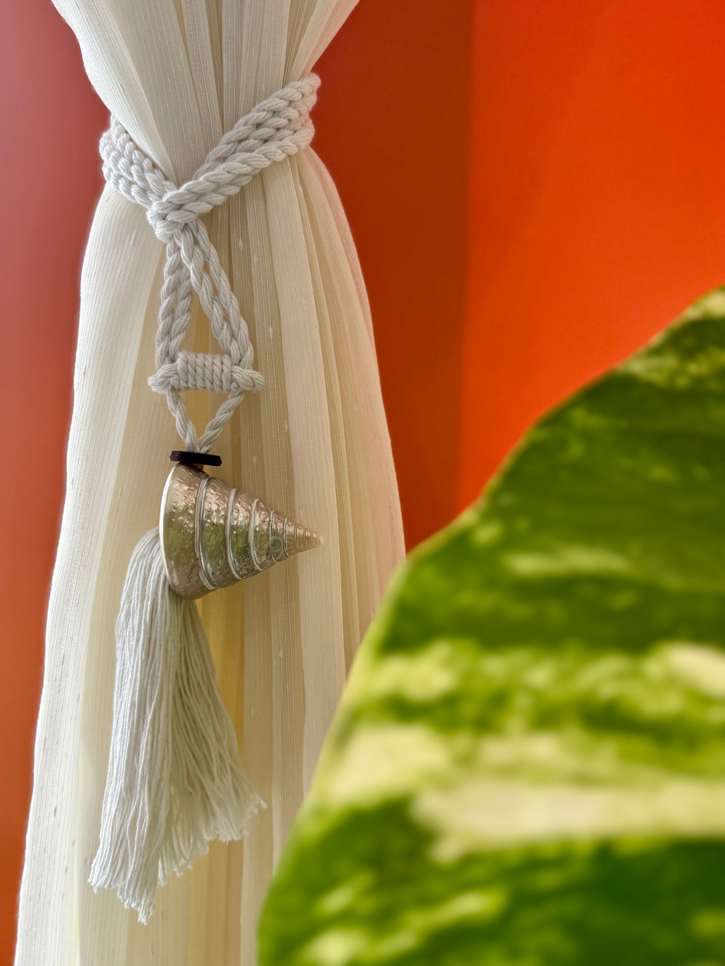 Bali Seashell Curtain Tie Backs (Set of 2)