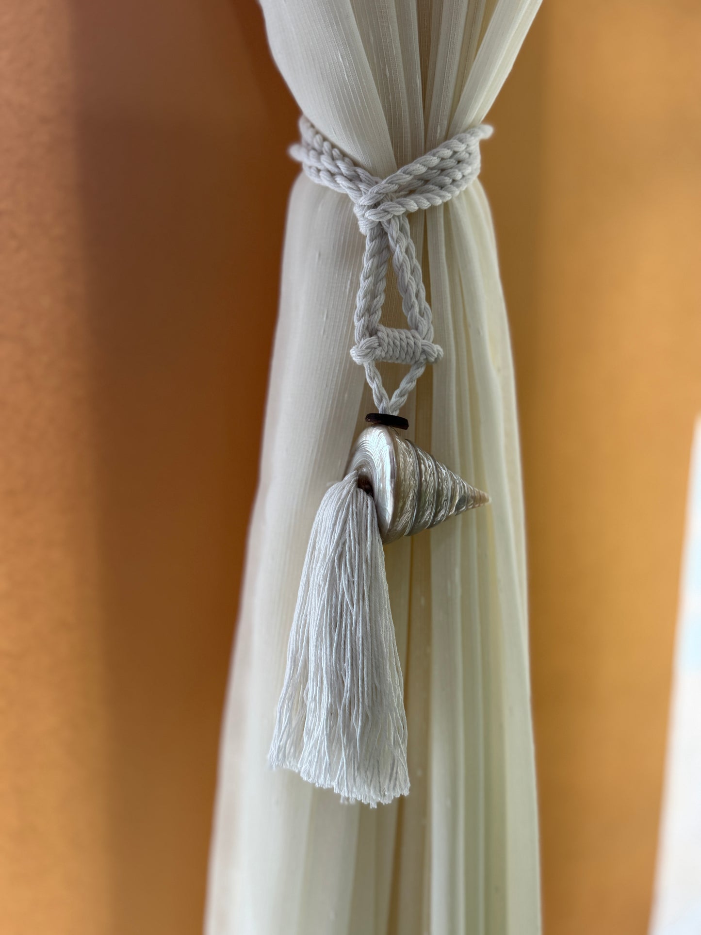 Bali Seashell Curtain Tie Backs (Set of 2)