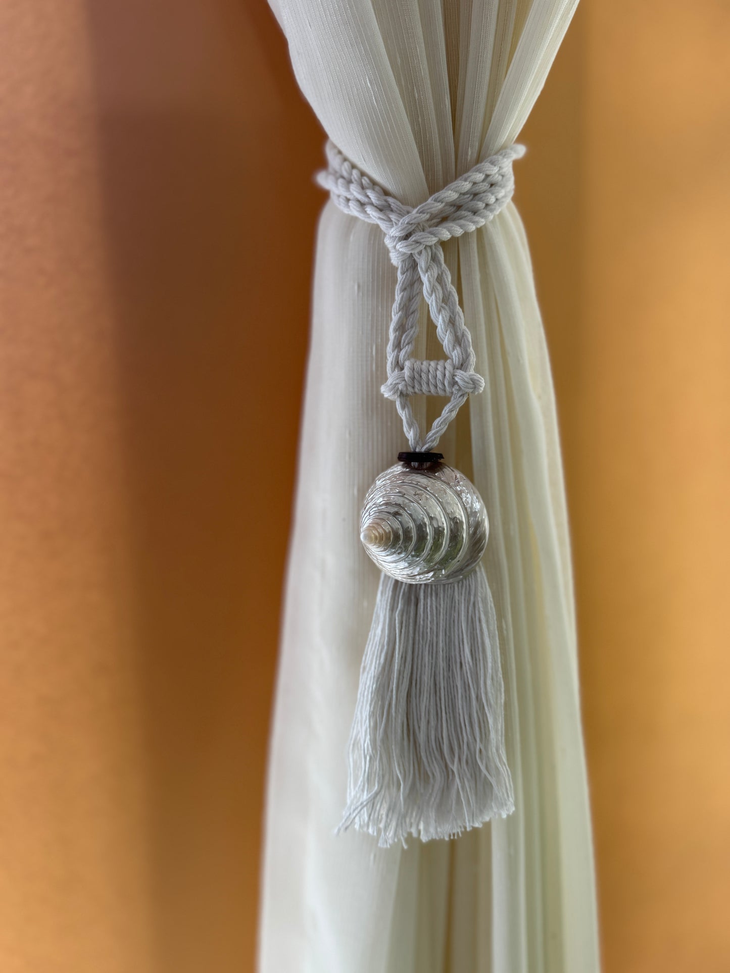 Bali Seashell Curtain Tie Backs (Set of 2)