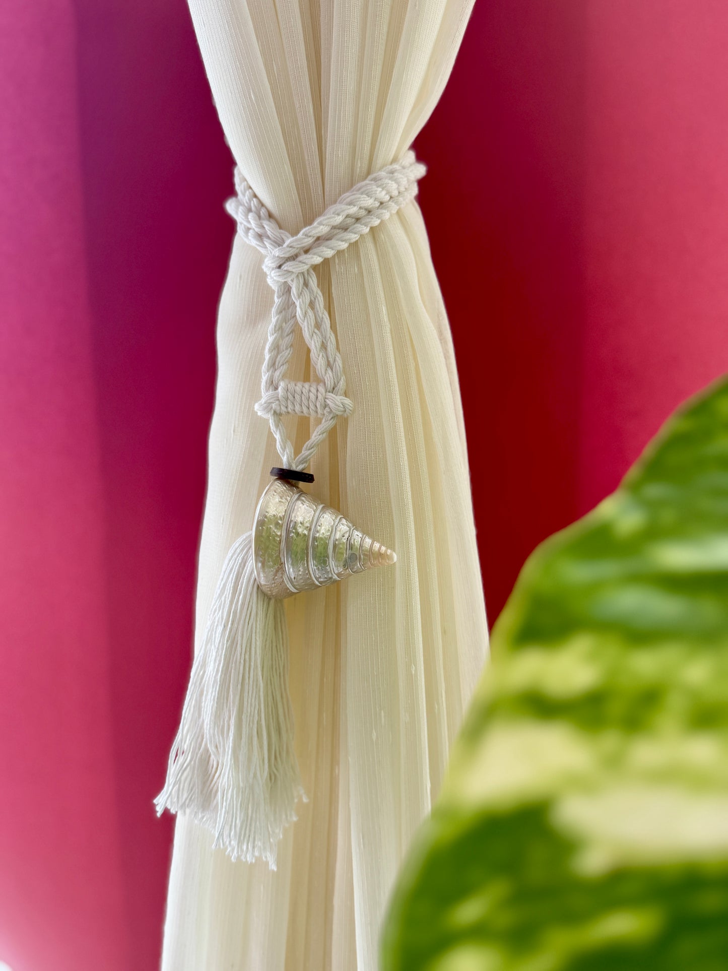 Bali Seashell Curtain Tie Backs (Set of 2)