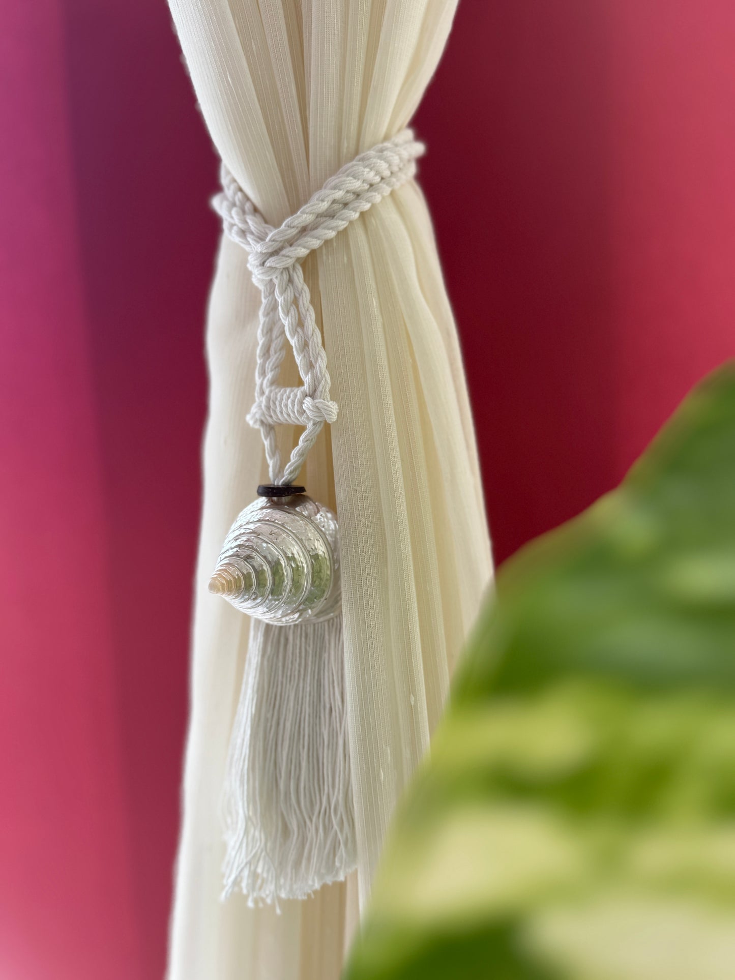 Bali Seashell Curtain Tie Backs (Set of 2)