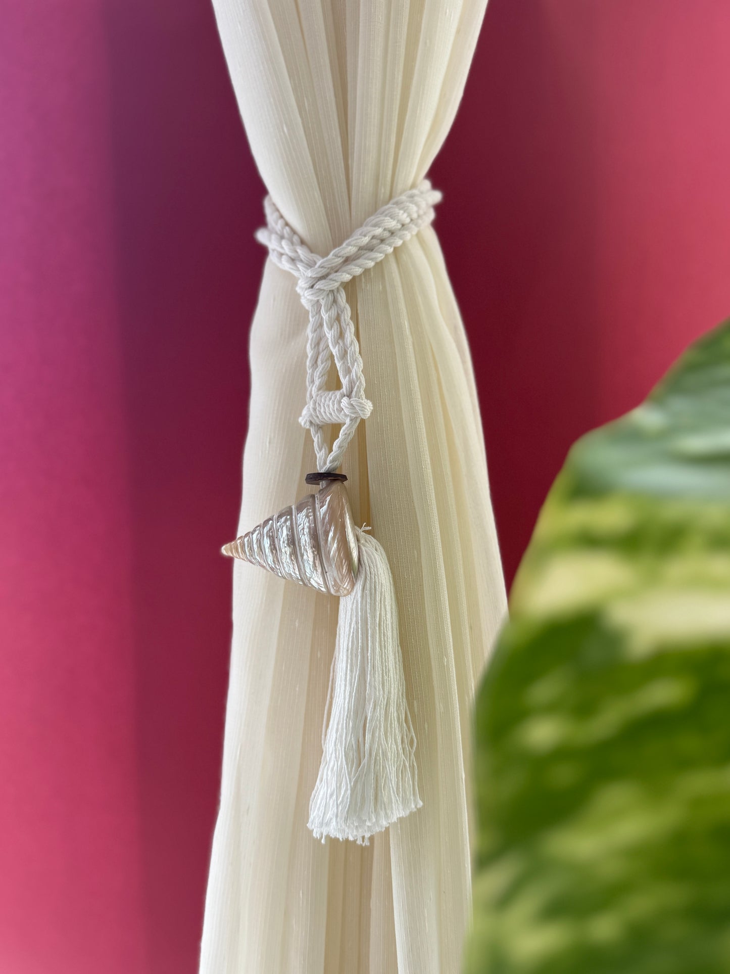 Bali Seashell Curtain Tie Backs (Set of 2)