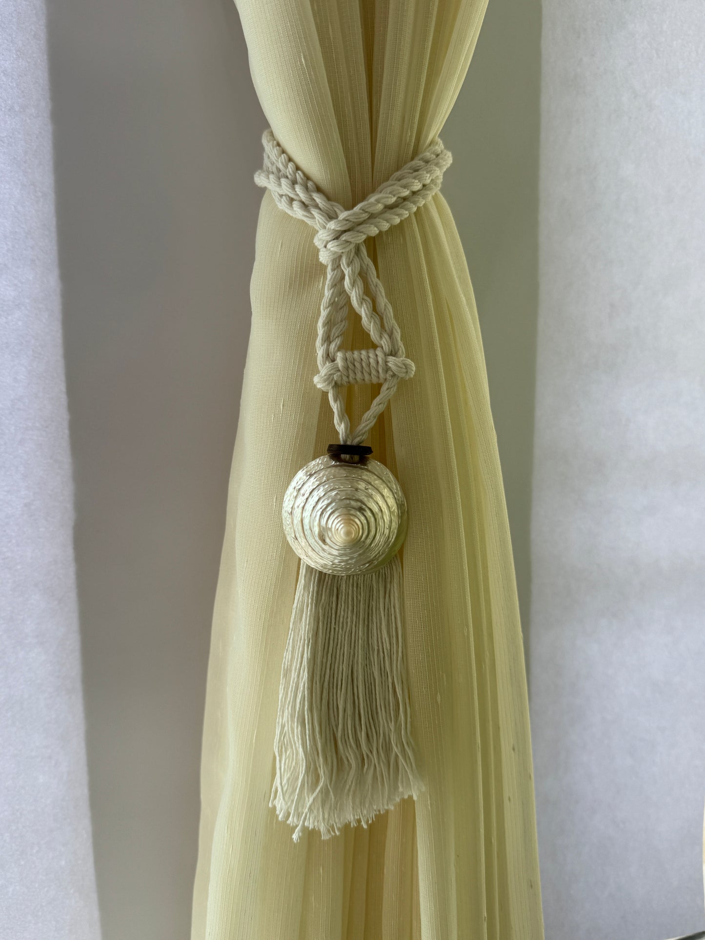 Bali Seashell Curtain Tie Backs (Set of 2)