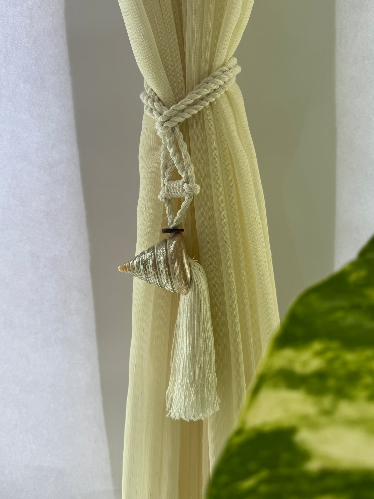 Bali Seashell Curtain Tie Backs (Set of 2)
