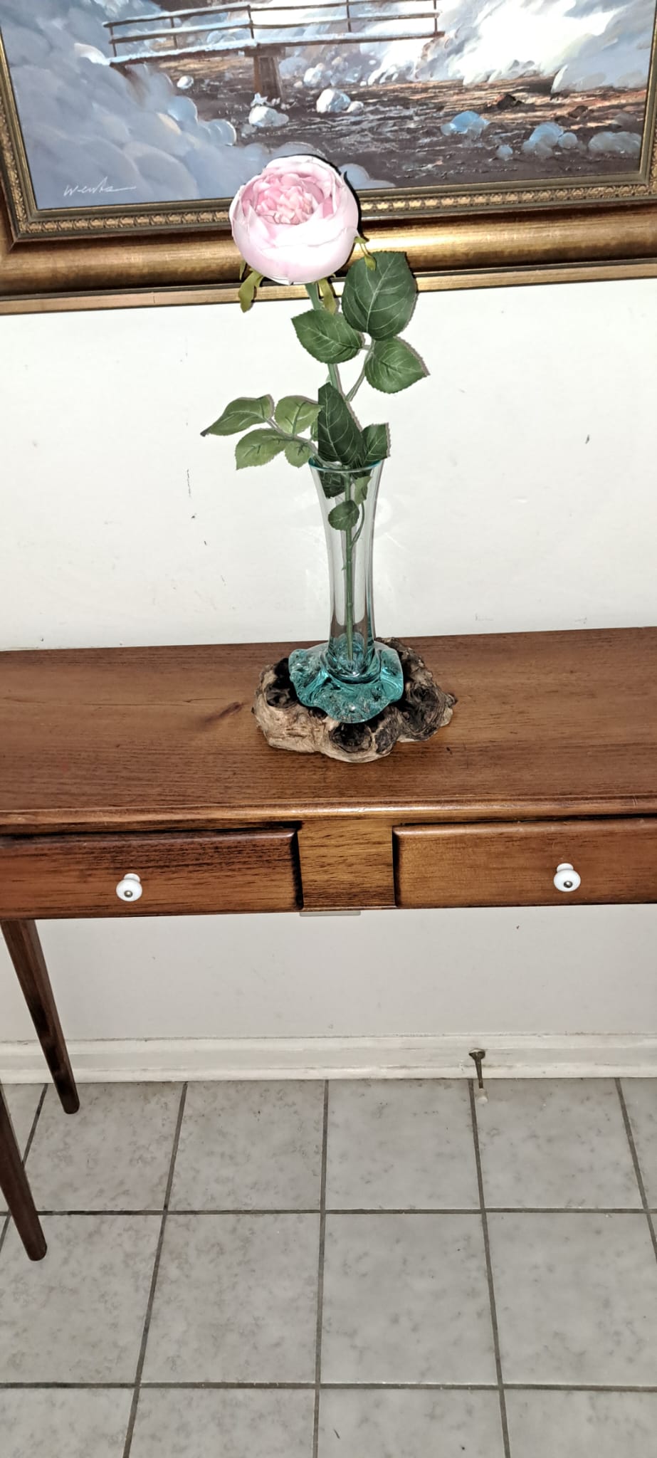Rose Drift Vase - a Sculptural Accent from Bali Elegant Decoration from Exotic Bali, Tropical Home Decor