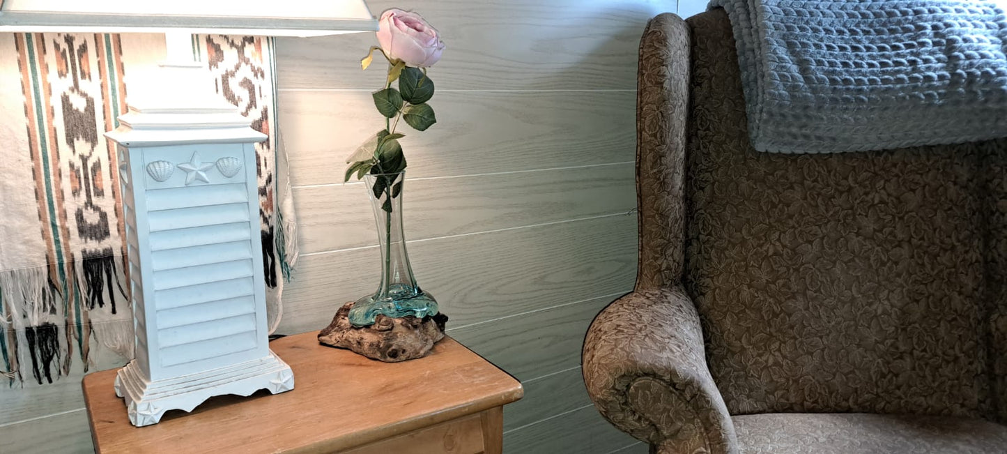 Rose Drift Vase - a Sculptural Accent from Bali Elegant Decoration from Exotic Bali, Tropical Home Decor
