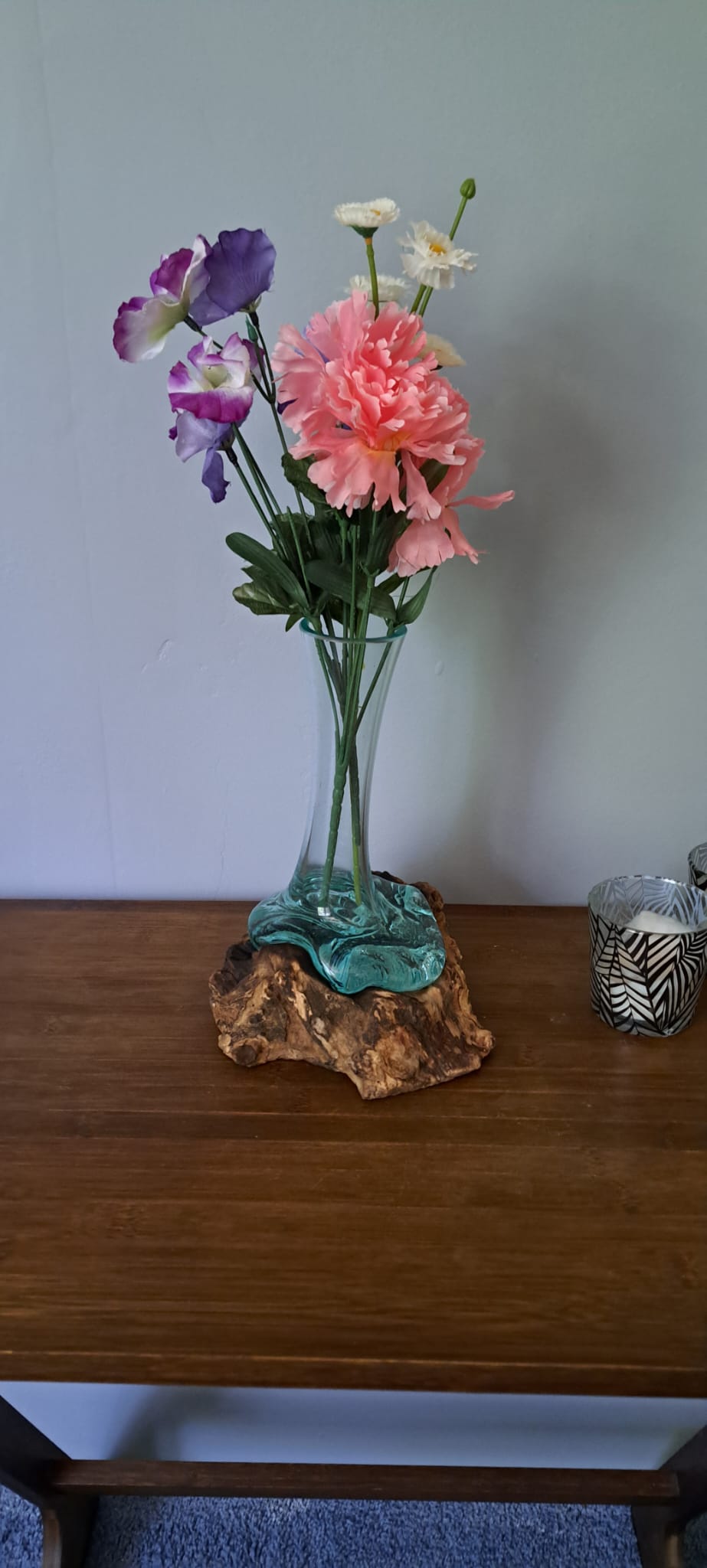 Rose Drift Vase - a Sculptural Accent from Bali Elegant Decoration from Exotic Bali, Tropical Home Decor