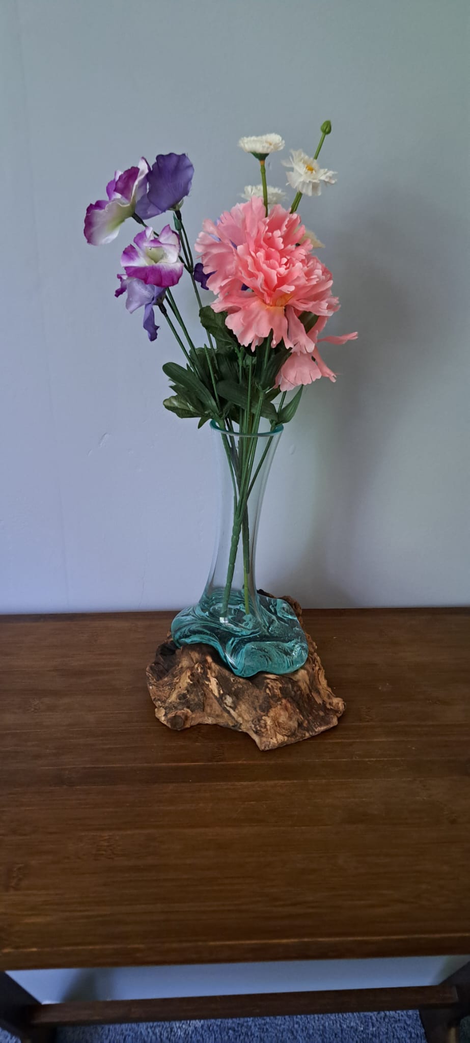 Rose Drift Vase - a Sculptural Accent from Bali Elegant Decoration from Exotic Bali, Tropical Home Decor