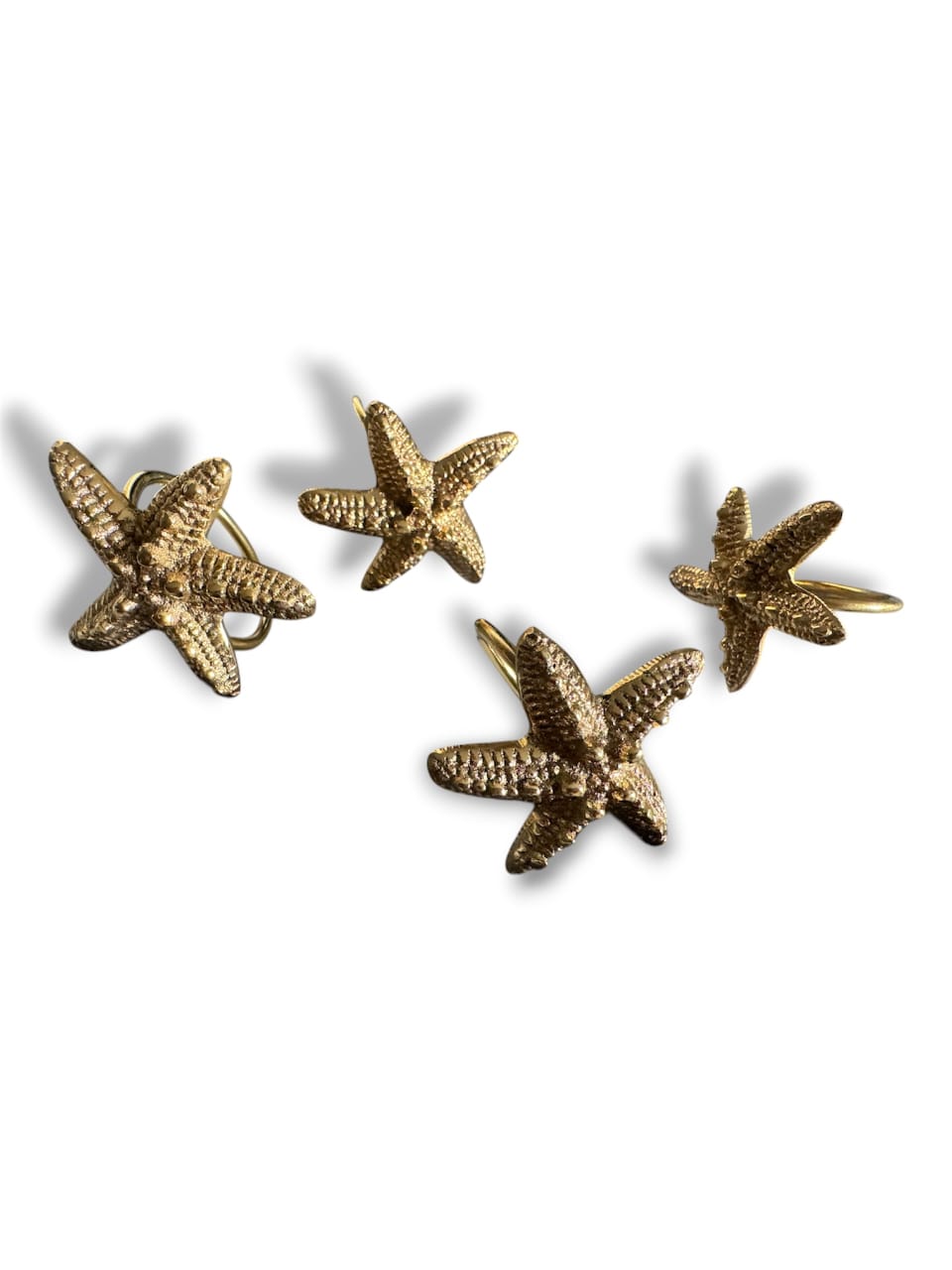 Starfish Napkin Rings from Bali, Coastal Beach Theme, Table Decor (Set of 4) (Start Fish Set 4)