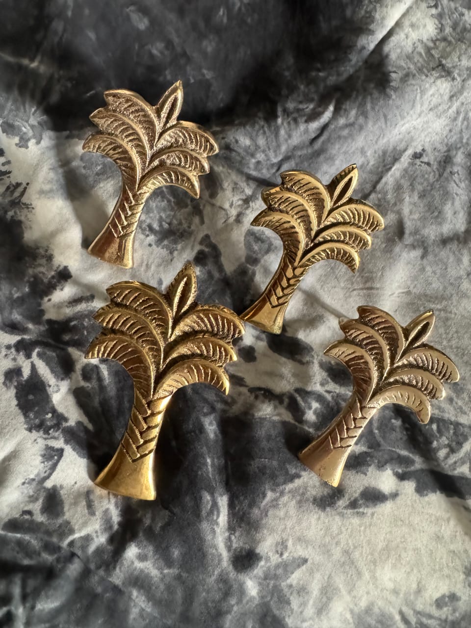 Palm Tree Napkin Rings from Bali, Set of 4, Decorative Table Accessories