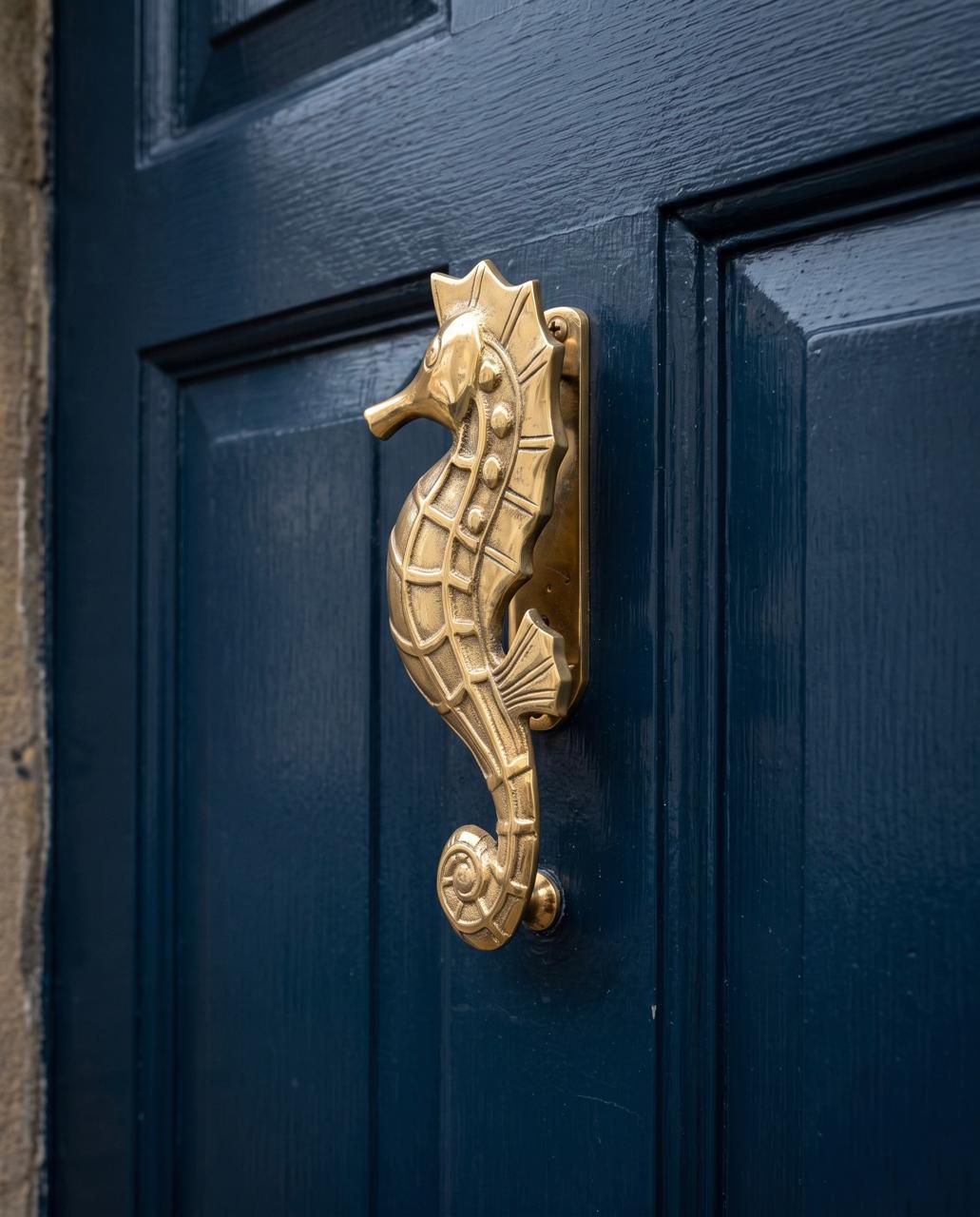 Bronze Seahorse Door Knocker from Bali