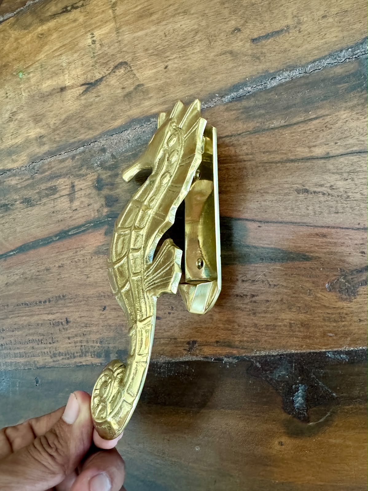 Bronze Seahorse Door Knocker from Bali