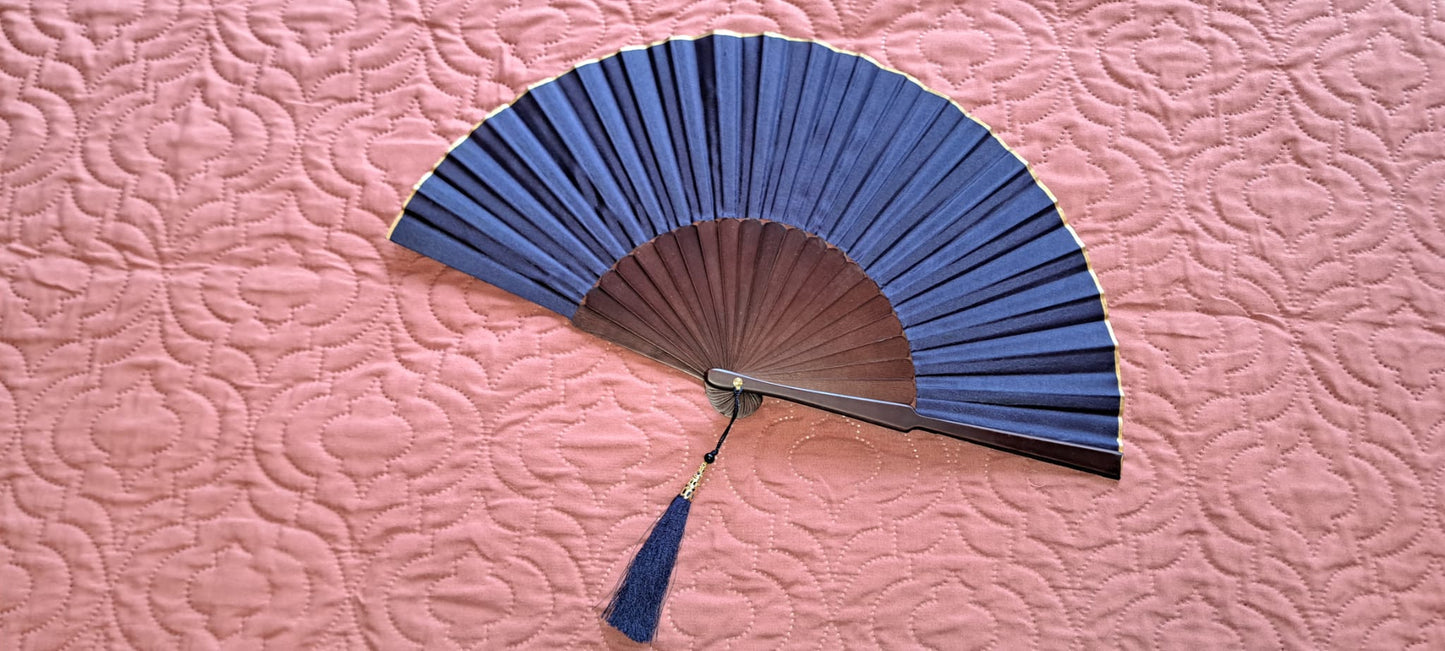 Bali Tropical Home Deep Blue Sea Folding Hand Fan