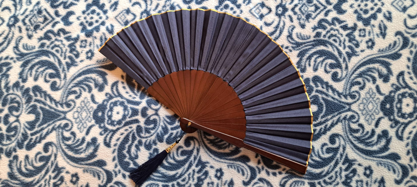 Bali Tropical Home Deep Blue Sea Folding Hand Fan