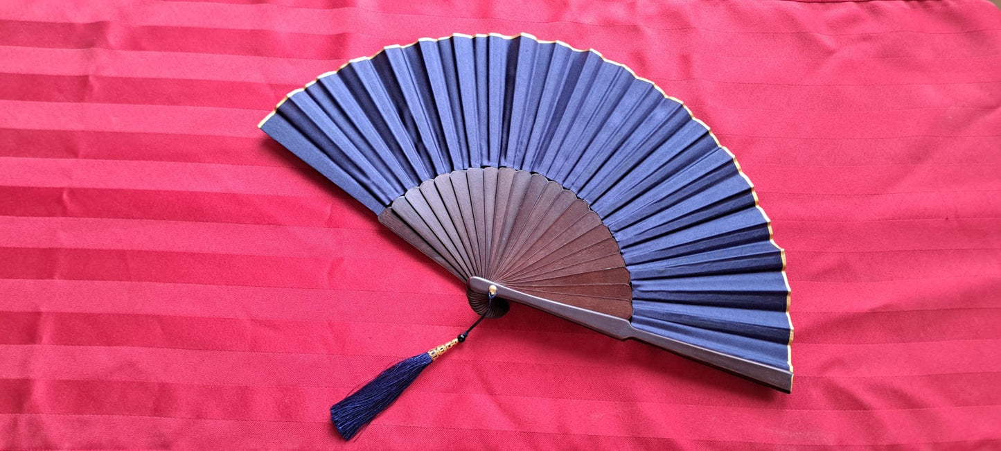 Bali Tropical Home Deep Blue Sea Folding Hand Fan