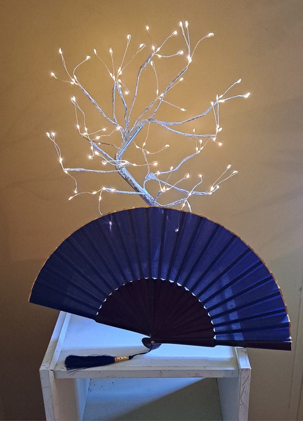 Bali Tropical Home Deep Blue Sea Folding Hand Fan