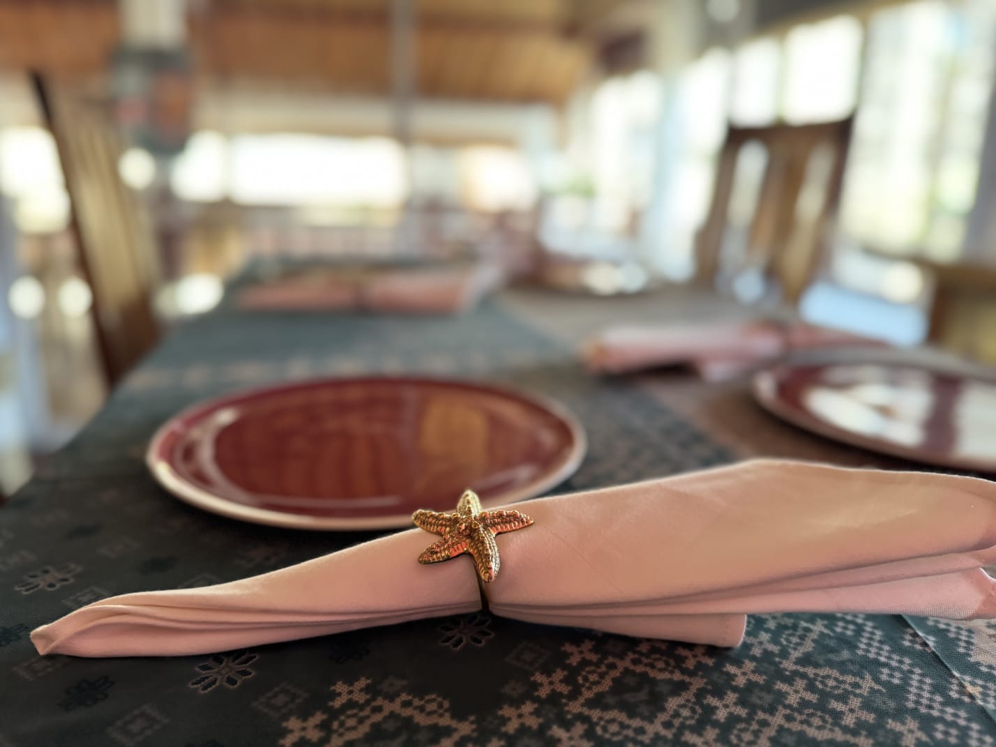 Starfish Napkin Rings from Bali, Coastal Beach Theme, Table Decor (Set of 4) (Start Fish Set 4)