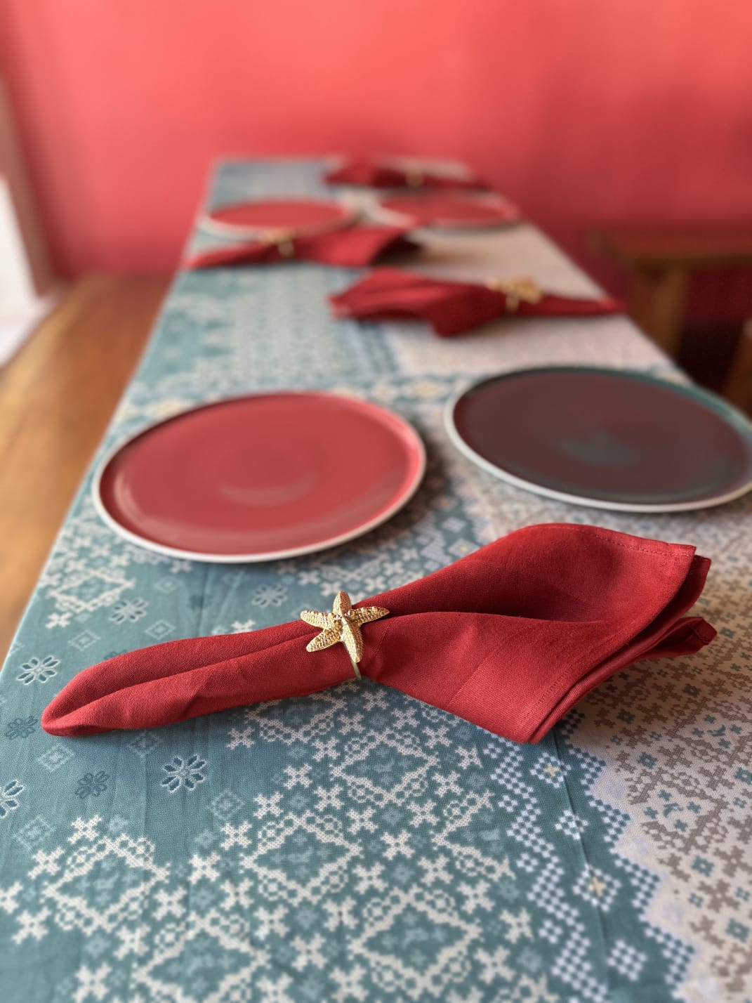 Starfish Napkin Rings from Bali, Coastal Beach Theme, Table Decor (Set of 4) (Start Fish Set 4)