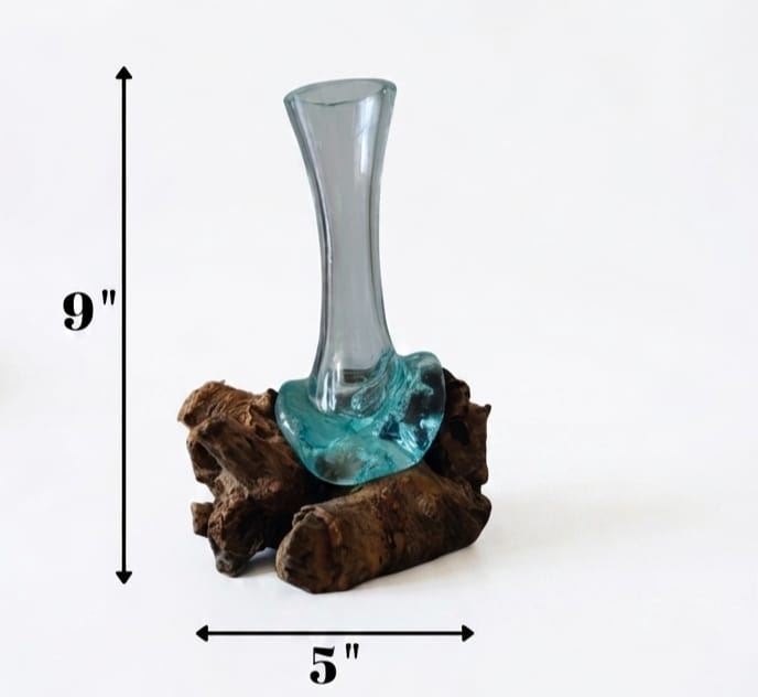 Rose Drift Vase - a Sculptural Accent from Bali Elegant Decoration from Exotic Bali, Tropical Home Decor