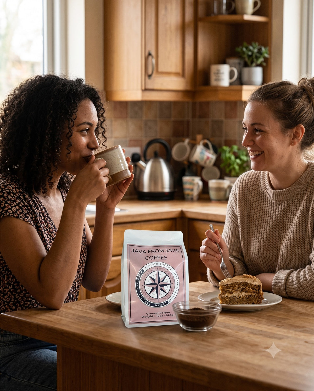Java Volcano Coffee Ground, Rich and Bold Flavor, Ground Coffee for Brewing