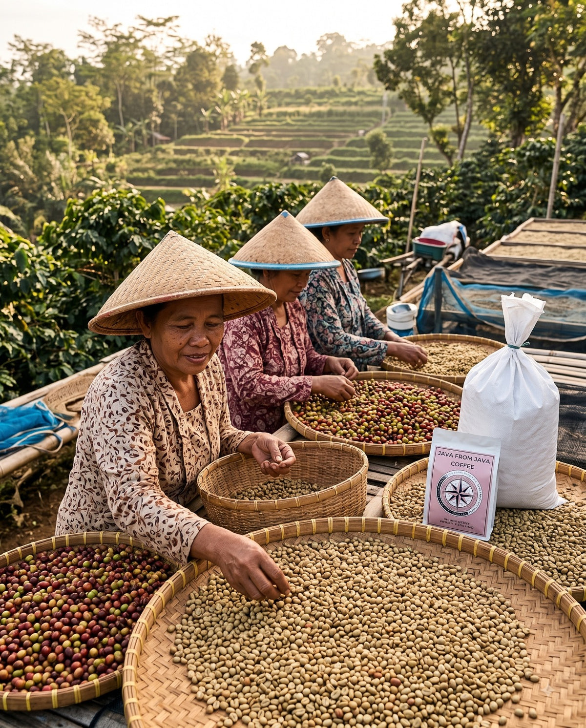 Java Volcano Coffee Ground, Rich and Bold Flavor, Ground Coffee for Brewing