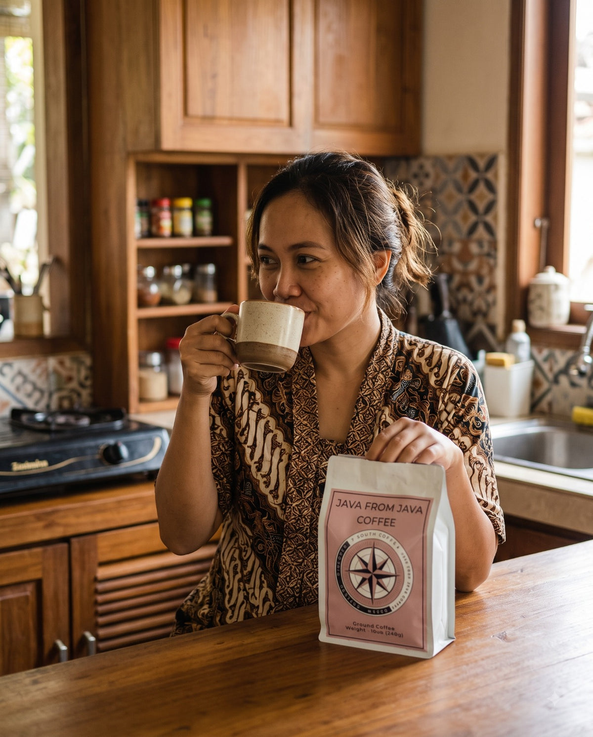 Java Volcano Coffee Ground, Rich and Bold Flavor, Ground Coffee for Brewing