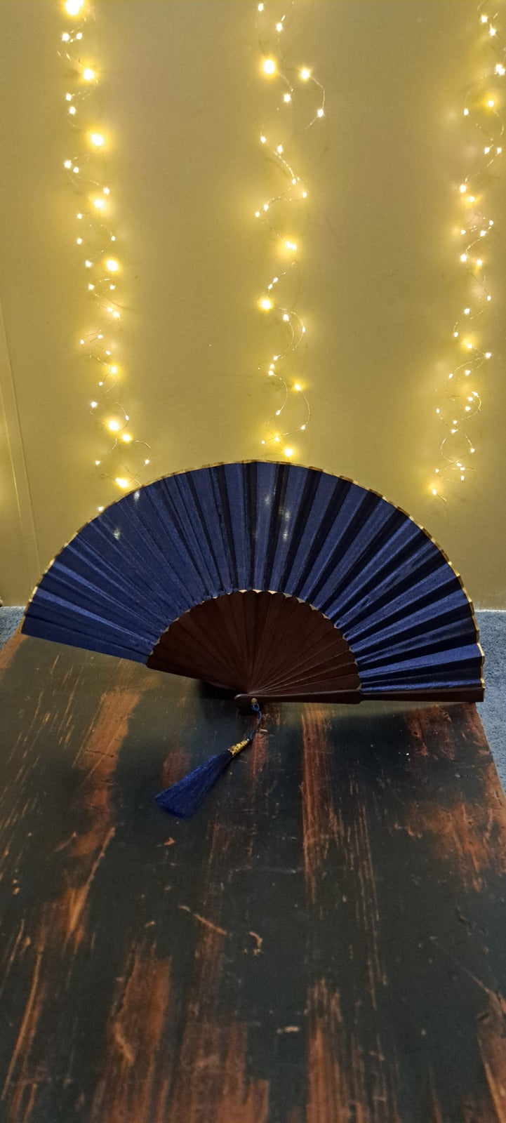 Bali Tropical Home Deep Blue Sea Folding Hand Fan