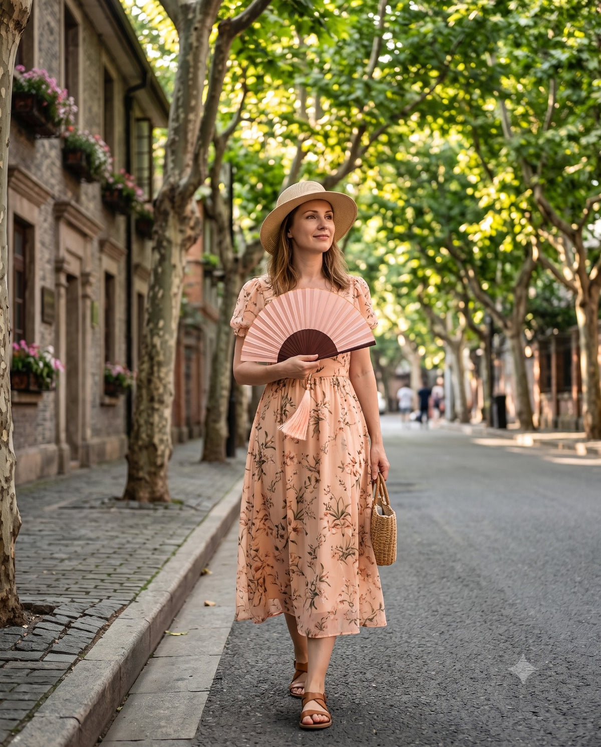 Peach Darling – Your Perfect Summer Companion Stay cool in style with a touch of tropical elegance.