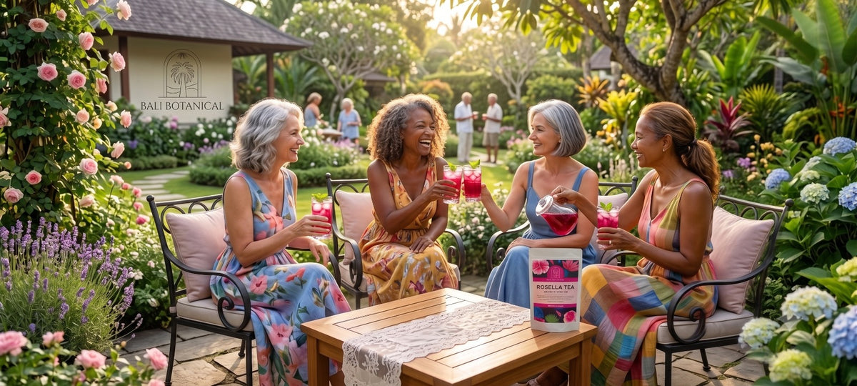 Exquisite Bali Rosella Powder Tea, 3.5oz, Herbal & Natural, Beautiful Red Color Drink for Special Events or Relaxing at Home