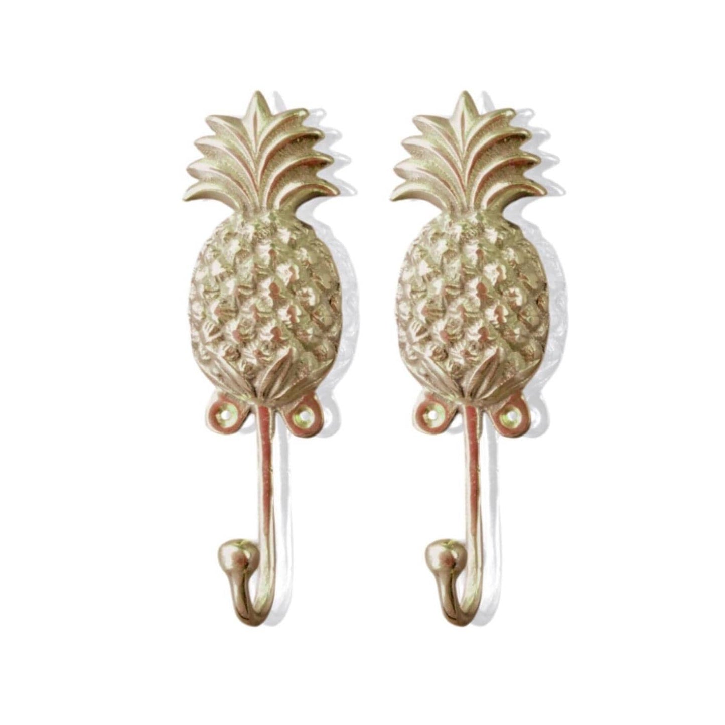 Handmade Bronze Pineapple Wall Hooks (Set of 2) – Tropical Home Decor