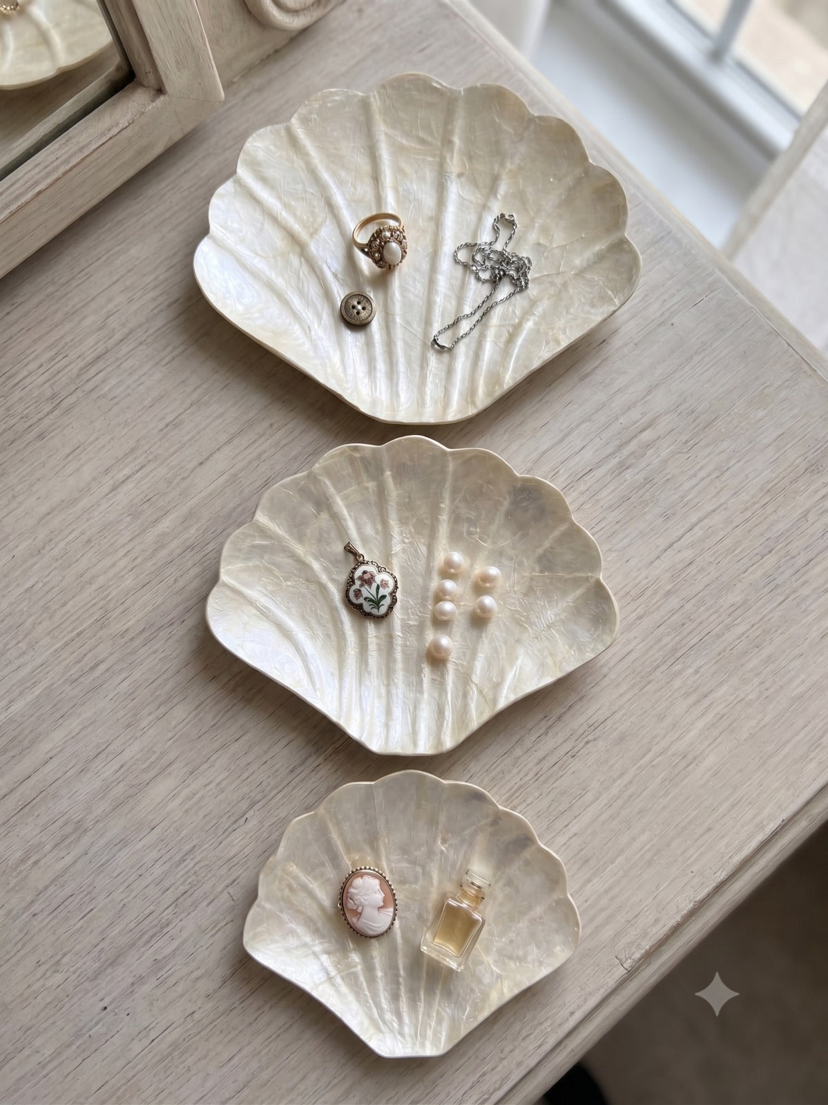 Sea Shell Plates Set 3 ( Large, Medium, Small) from Bali