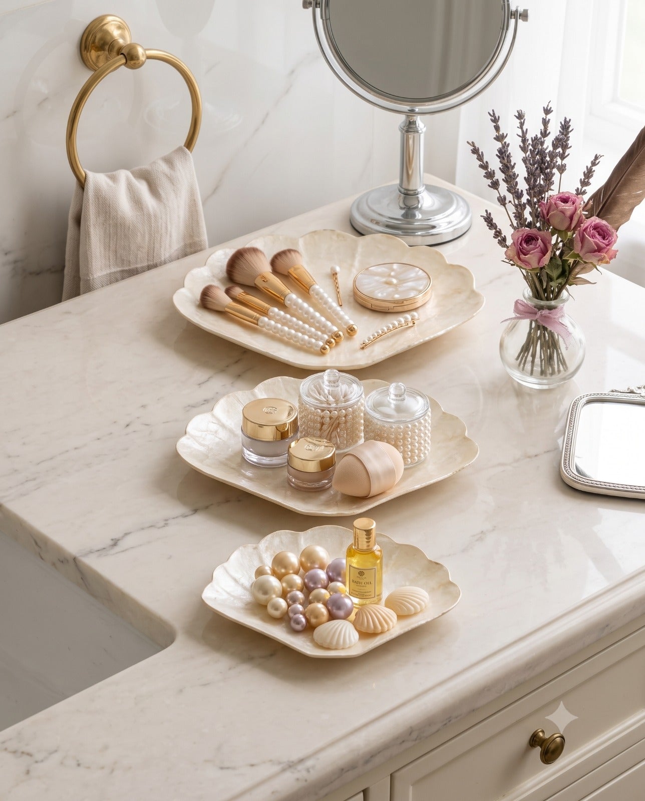 Sea Shell Plates Set 3 ( Large, Medium, Small) from Bali
