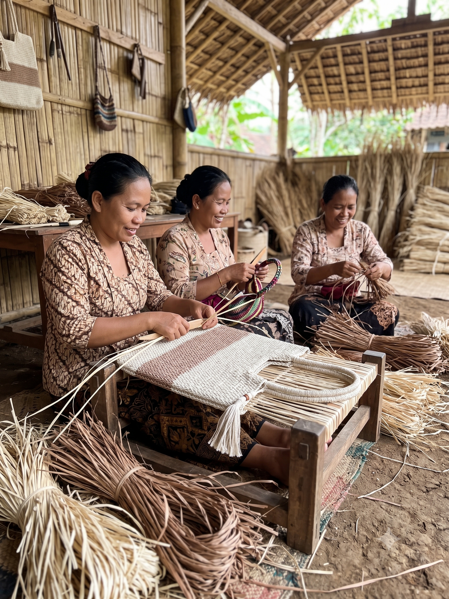 Natural Woven Beach Bag | Handmade Balinese Tote